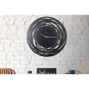 LINES XL čierne kovové dizajnové hodiny