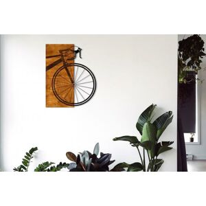 BIKE drevená nástenná dekorácia s kovovým motivom bicykla