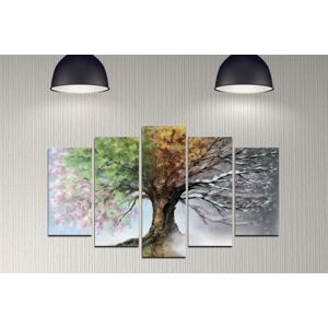 TREE 5 - dielny farebný obraz s motívom stromu v ročných obdobiach